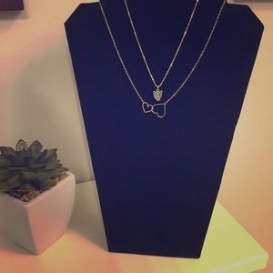 Cheetah and hearts necklace set